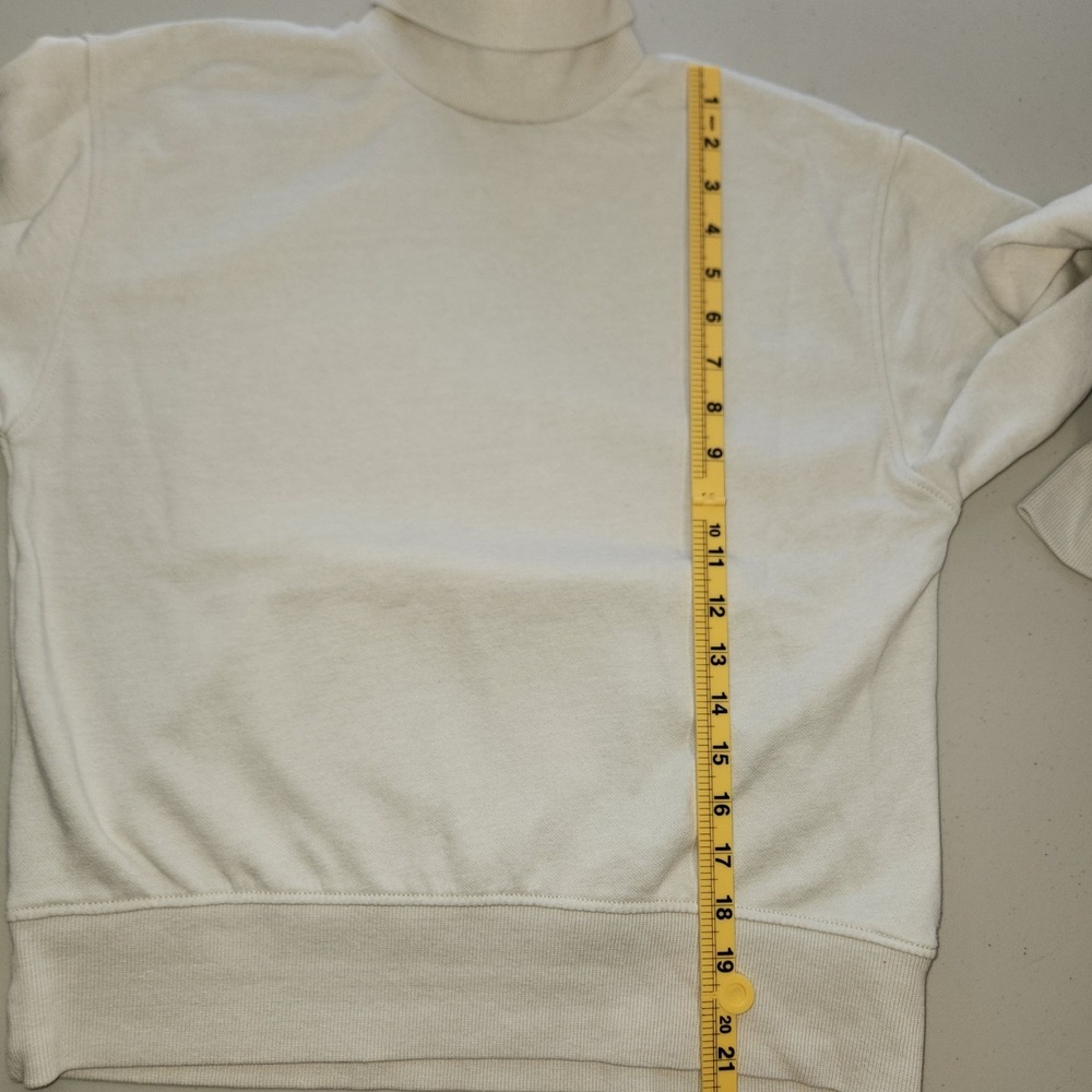 Zara Womens Turtleneck Sweatshirt Long Sleeve Pullover Small Cabincore - Picture 9 of 11